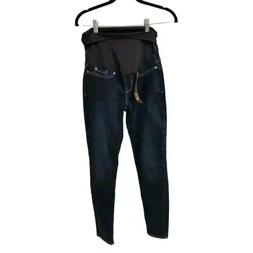 Levi's Signature Maternity Skinny Jeans Dark Wash Stretchy Panel Size S NWT